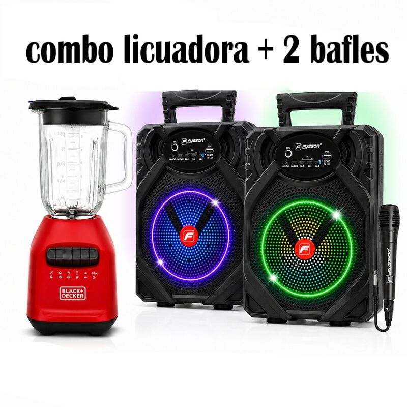Combo Licuadora B&d Bl2209gbr-la Vidrio 900w 8 ... image number null