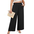 Pantalones Lastshe Plus Talla 3x Pierna Ancha Negro Con Cordon Ajustable