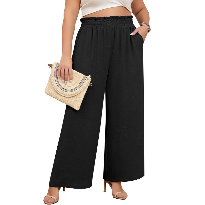 Pantalones Lastshe Plus Talla 3x Pierna Ancha N... image number null