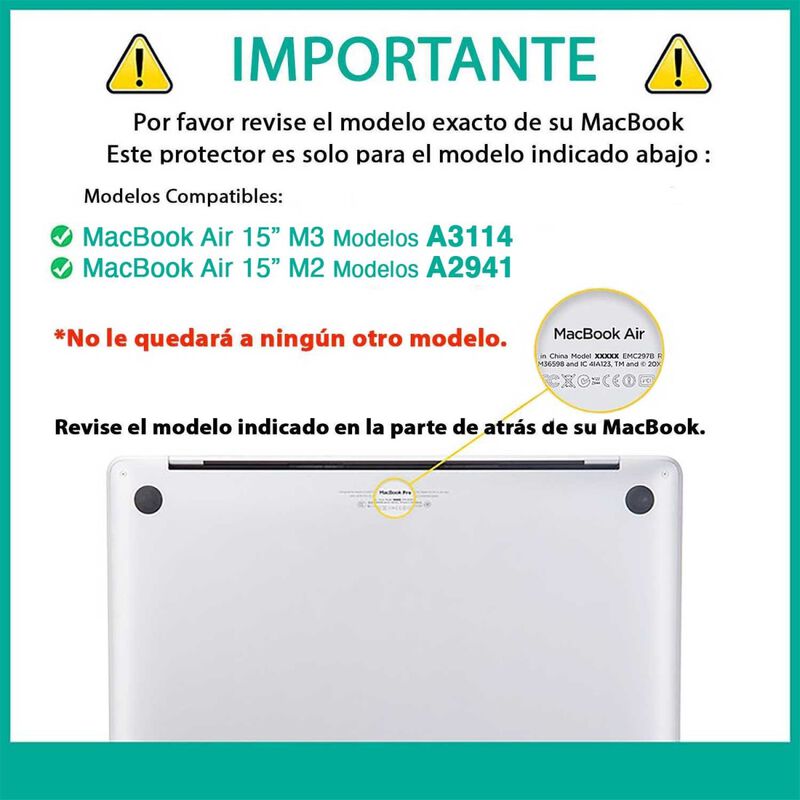 Funda Tekku Hc Para Macbook Air 15 Negra A2941a... image number null