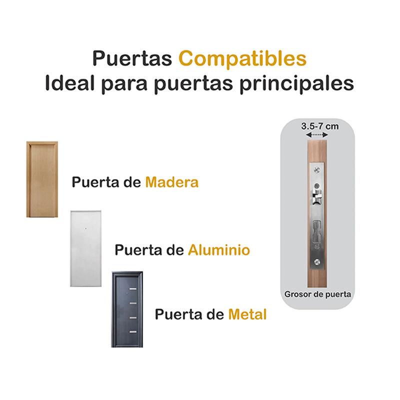 Cerradura Chapa Inteligente Wi-Fi Mod-B110 Daxx... image number null