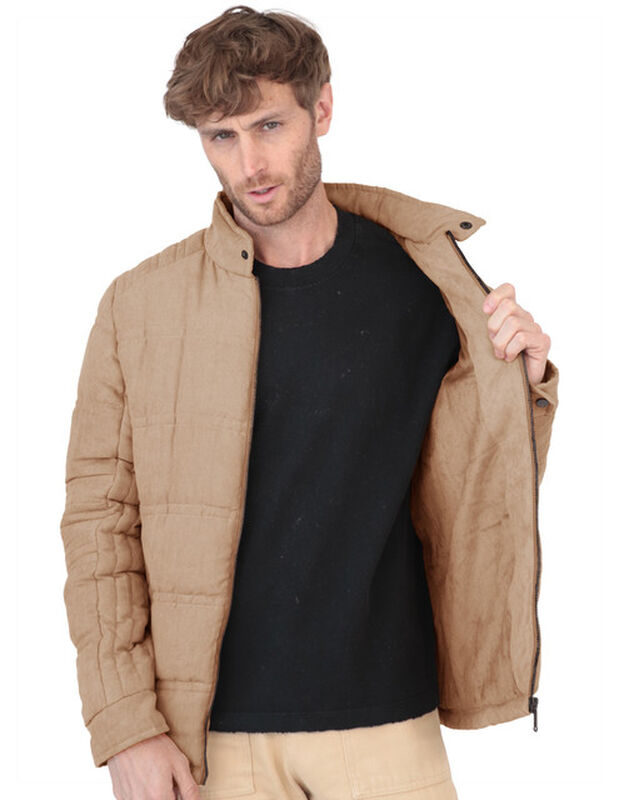 Chamarra Caballero Acolchada Casual Camello Roo... image number null