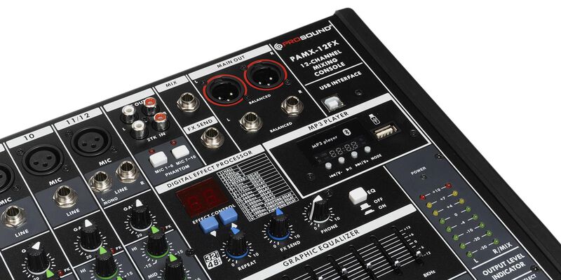 Prosound Pamx-12fx Mezcladora 12 Canales Blueto... image number null