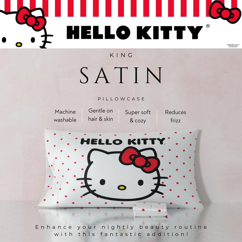 Funda De Almohada Hello Kitty Beauty, Sat&eacute;n Sed... image number null
