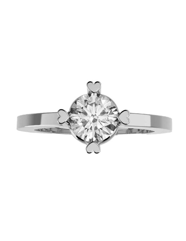 Anillo de Compromiso de 14K con Diamante de Lab... image number null