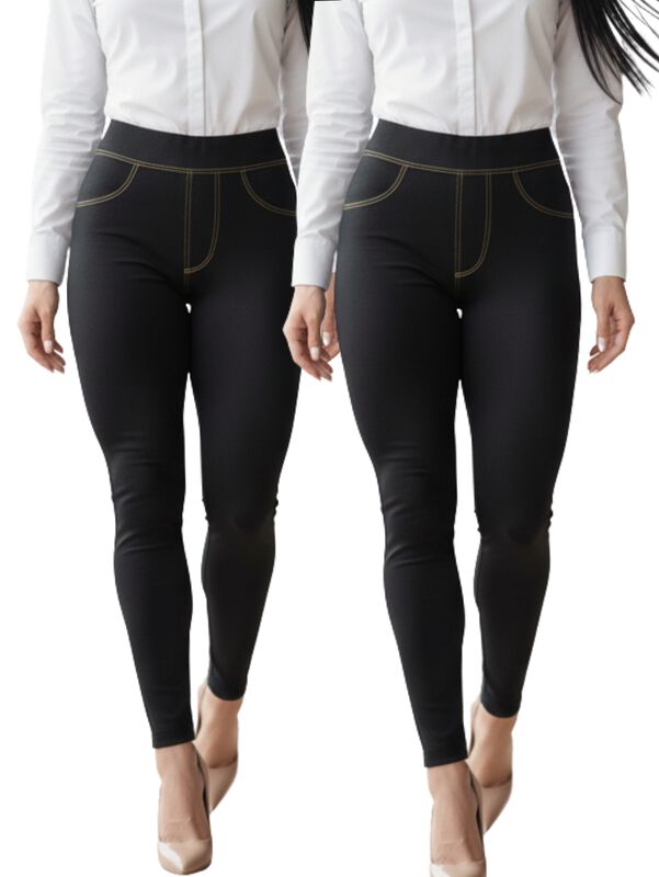 Set De 2 Leggings Grueso De Mujer Lic-055-3-PX2... image number null