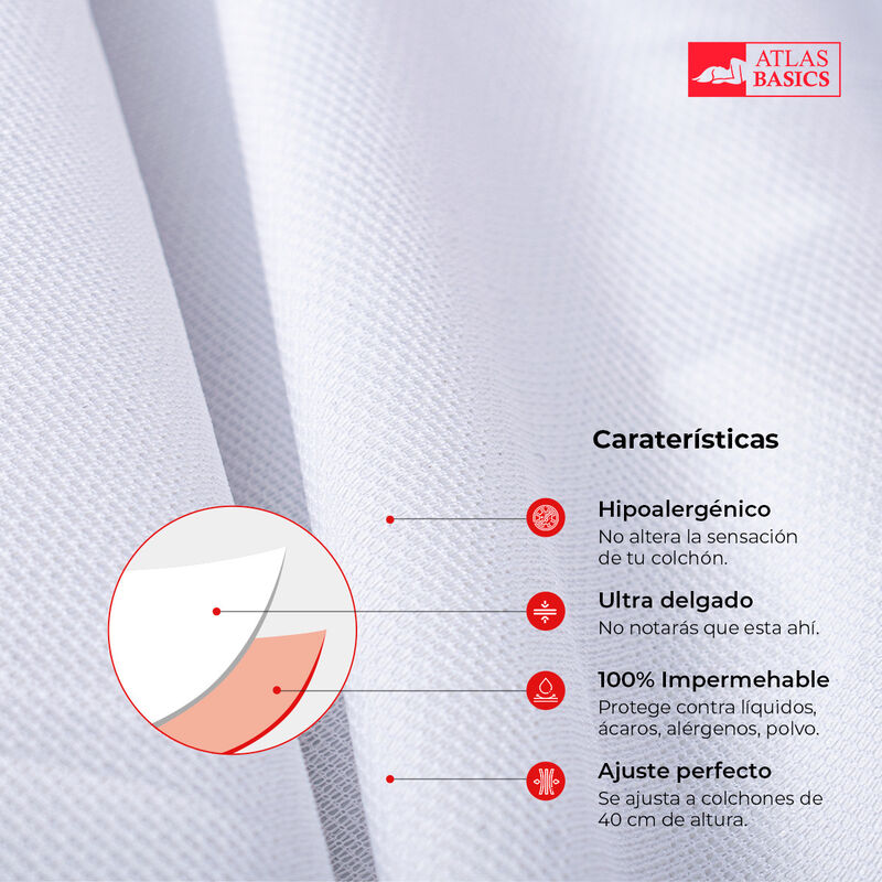 Protector de Colchón Queen Size Impermeable Bas... image number null
