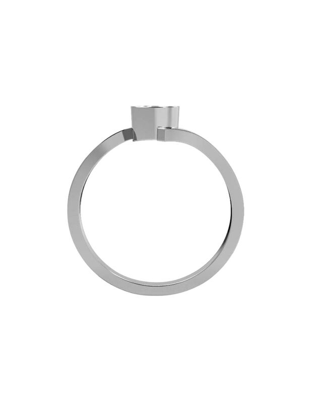 Anillo de Compromiso en Oro de 14K con Circonia... image number null