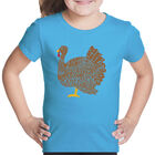Camiseta Word Art Para Ni&ntilde;a - Acci&oacute;n de Gracias - Turquesa