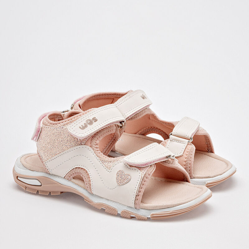 Wos Guany sandalia para ni&ntilde;a blanco rosa cod 14... image number null