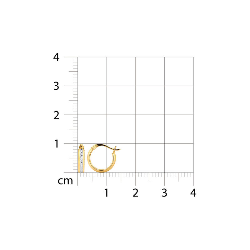Arracadas Oro 10k Con Platinado 10 mm | Bizzarr... image number null