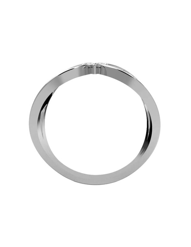 Anillo de Compromiso en Oro Blanco 10K con Circ... image number null