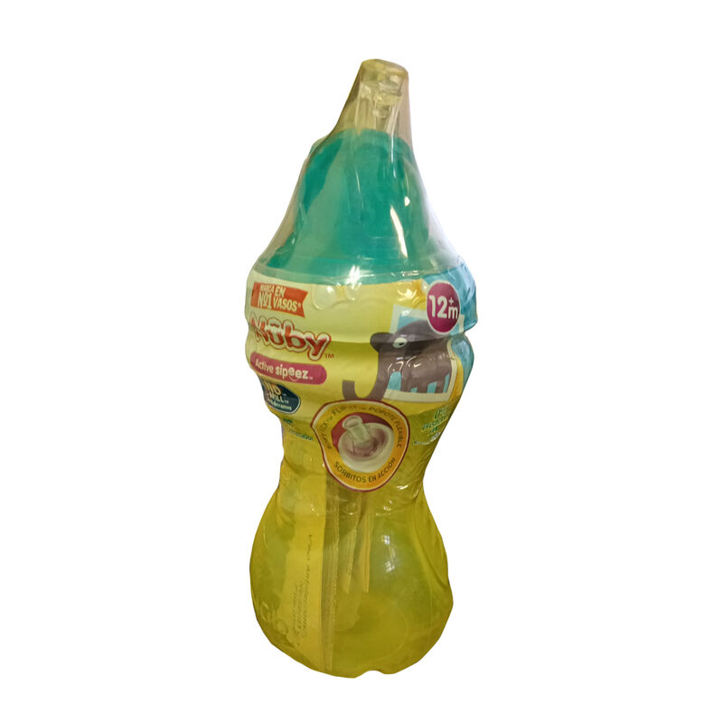 Vaso Flip It Popote Nuby 12oz Amarillo image number null