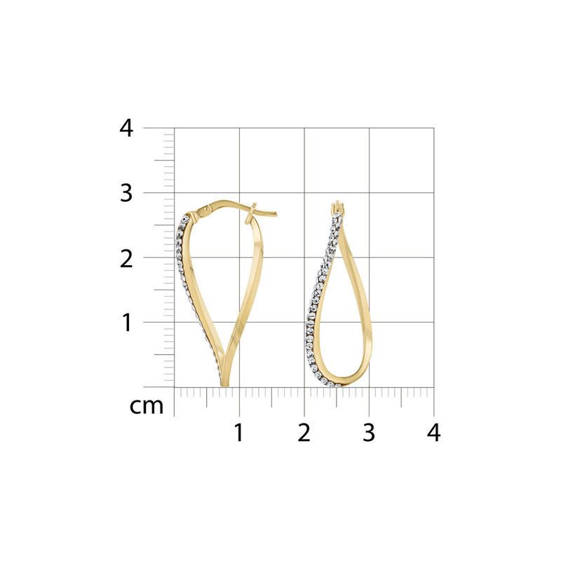 Arracadas 2Begold Amarillo Con Zirconias (25X10... image number null