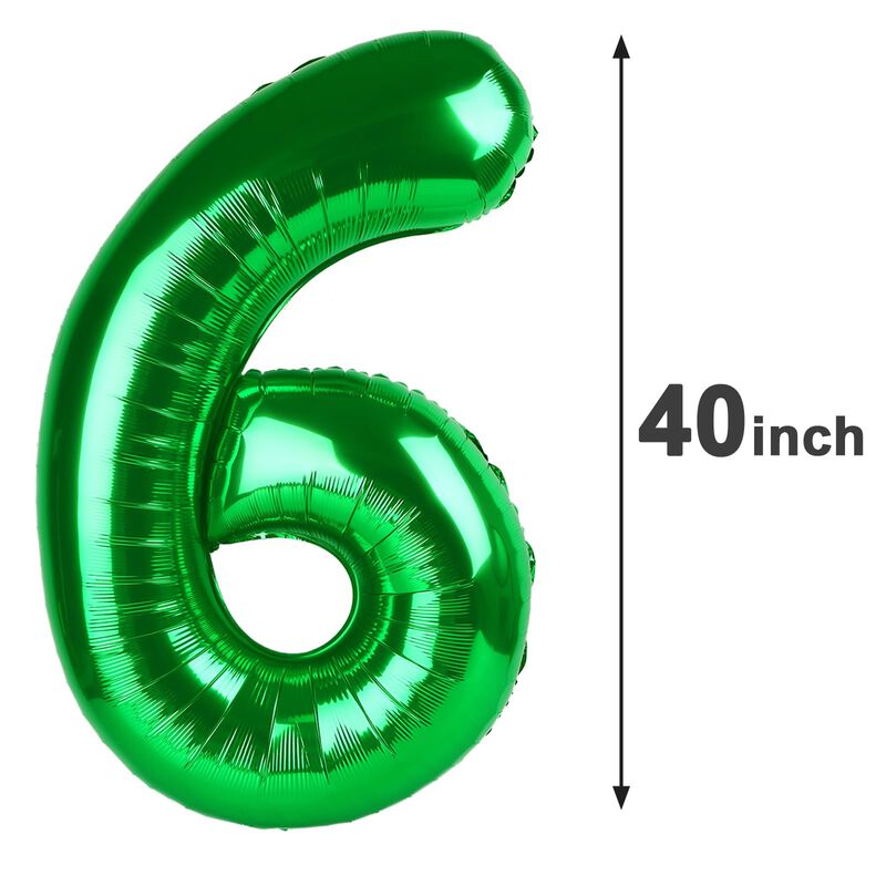 Globo Upgesy Verde N&uacute;mero 6 De 40 Pulgadas image number null
