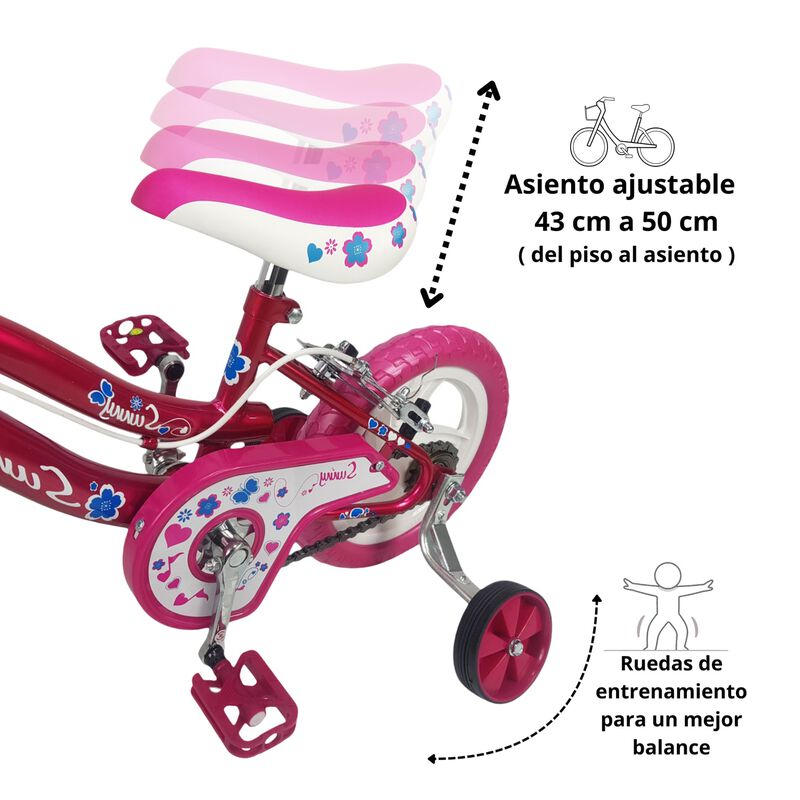 Bicicleta Infantil Rodada 12 Con Ruedas De Entr... image number null