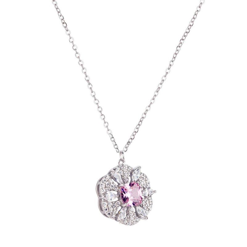 Collar Fiora Luckyly Plata .925 Con Zirconia C&uacute;... image number null