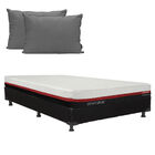Colchón Queen Size Restonic Roll+Almohada Dicasa 2 Pack+Box