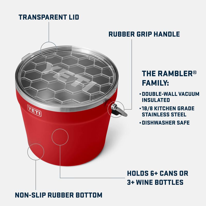 Cubo Para Bebidas Yeti Rambler Rescue Red De Ac... image number null