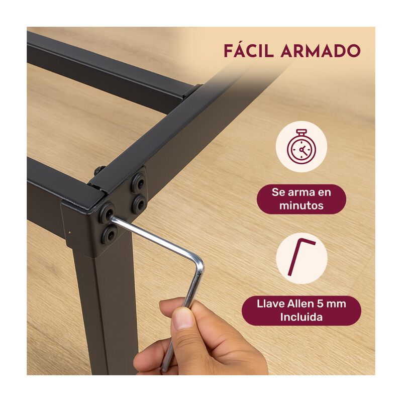 Base Cama Matrimonial Box Plegable Metal Acero ... image number null