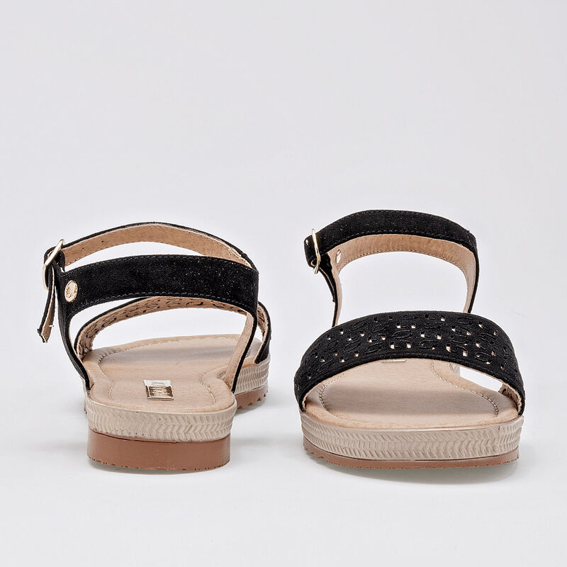 Moramora Sandalia para mujer negro image number null