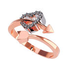 Anillo de Compromiso en Oro Rosa 14K con Circonia -  Talla:6/ FJ688-14R-CZ-6