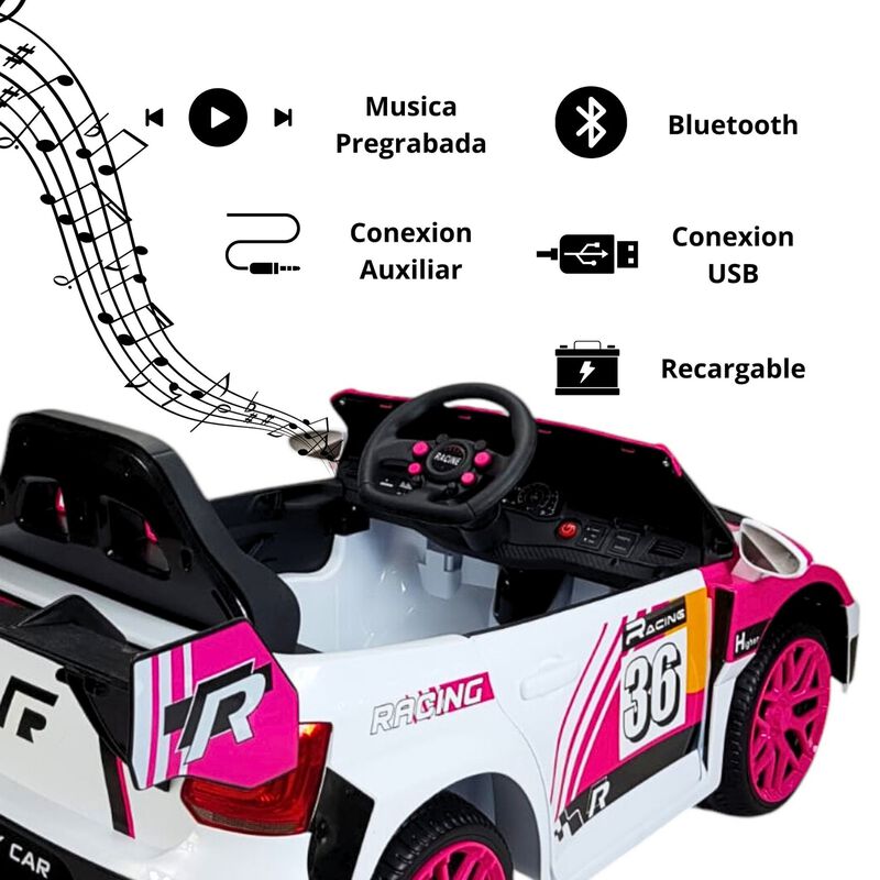 Carro El&eacute;ctrico A Bater&iacute;a 12v Para Ni&ntilde;os 3-6 A&ntilde;... image number null