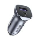 Cargador Para Carro Ugreen Dual Port Fast Car Charger 30w -Negro