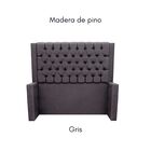 Cabecera Landi Matrimonial Gris Plata