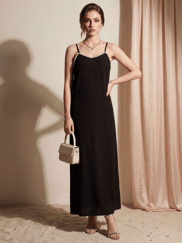 Vestido Casual Malabis Ves-1042 Negro Con Estam... image number null