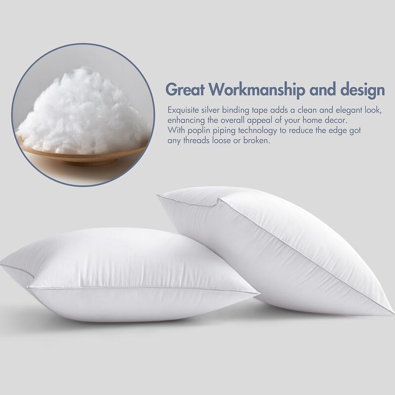 Insertos De Almohada Miulee Euro 26 X 26 (66 X ... image number null