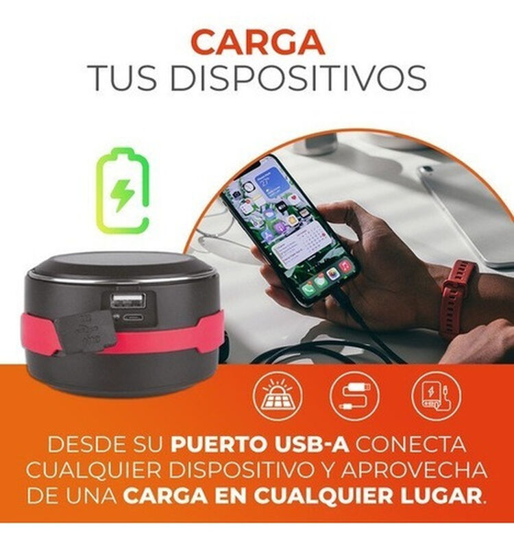 Lampara Solar Led Plegable 3w Bater&iacute;a Recargabl... image number null