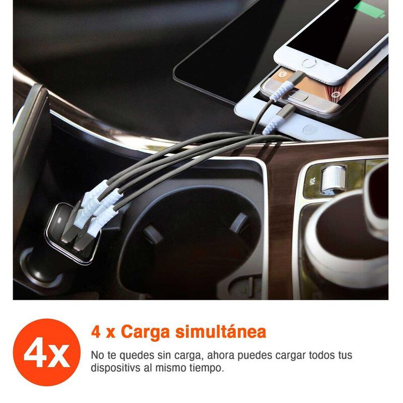 Cargador De Auto Plug In Hypergear 34w Con 4 Pu... image number null