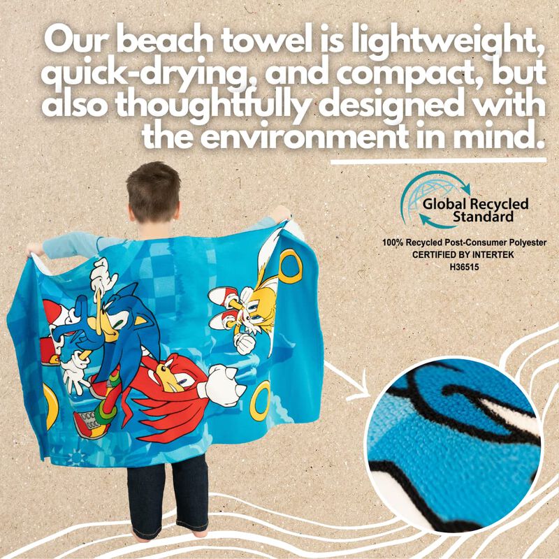 Toalla De Playa Franco Sonic The Hedgehog De Po... image number null