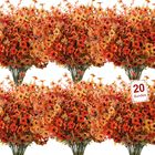 Flores Artificiales Besteeek 20 Piezas Mezcla Naranja Resistentes A Uv