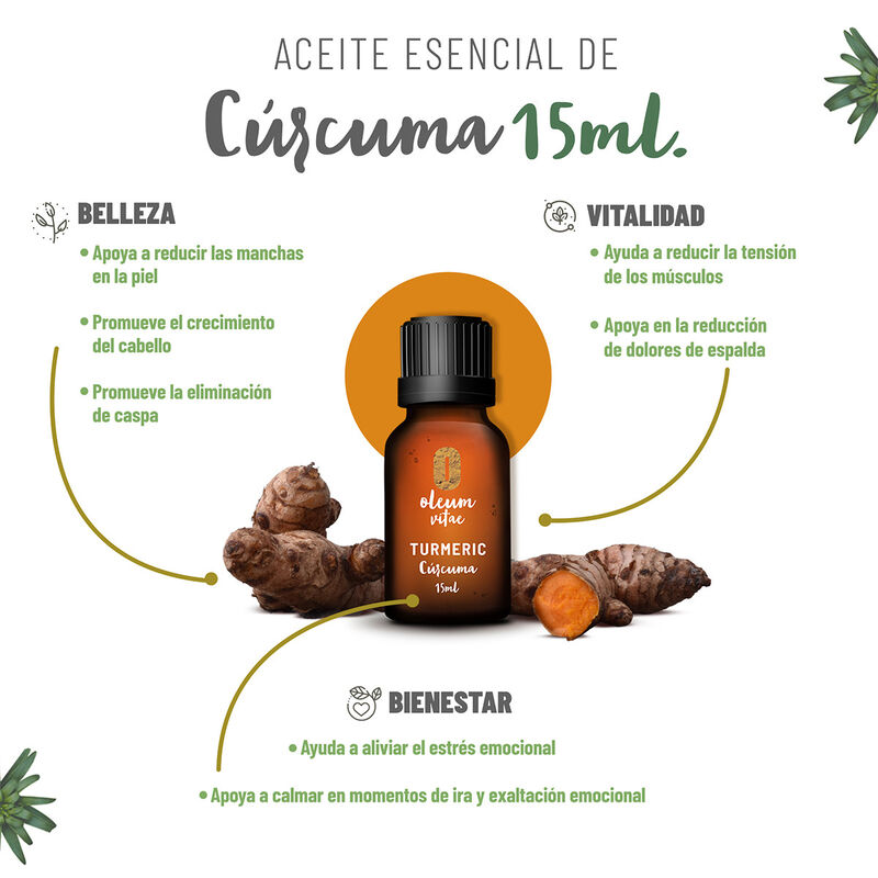 Aceite Esencial Puro Curcuma 15 ml 100% Puro y ... image number null