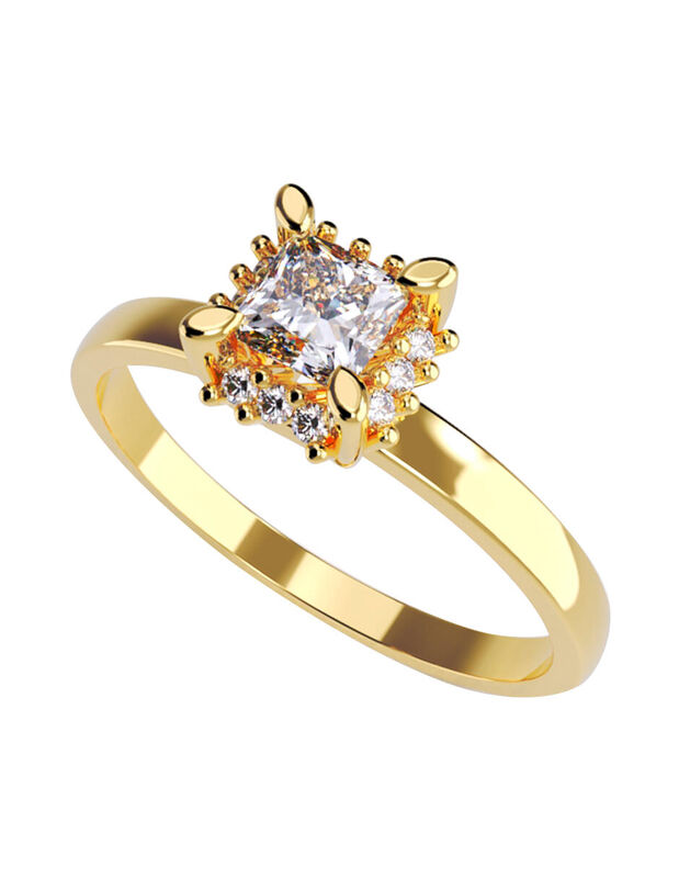 Anillo de Compromiso de 14K con Diamante de Lab... image number null