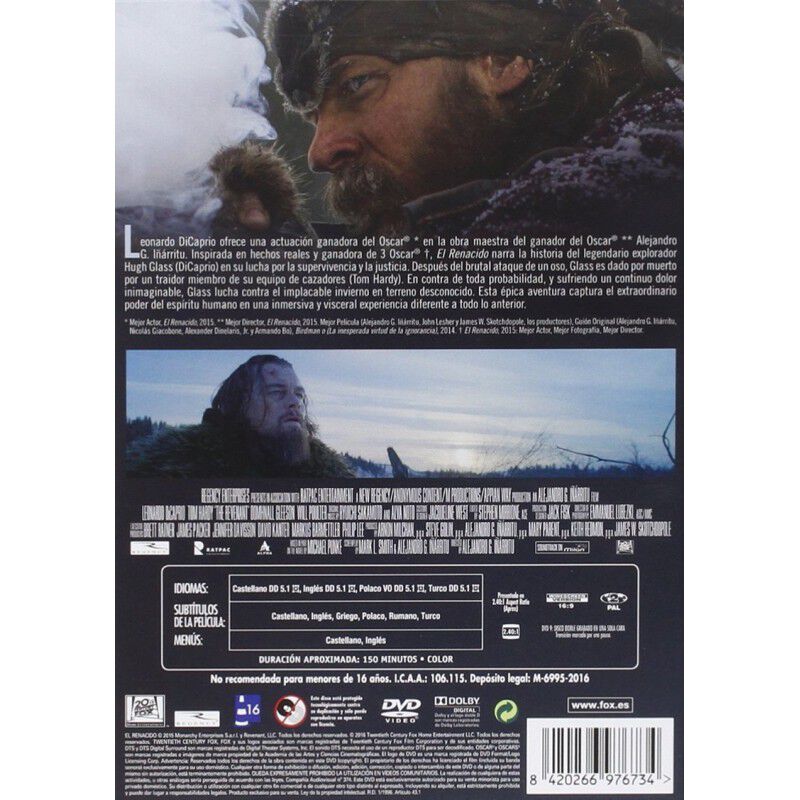 El Renacido (The Revenant) [DVD] image number null