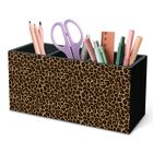 Caddy Dilsj Organizador De Escritorio 20x9x6 Cm Con Estampado De Leopardo