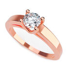 Anillo de Compromiso de 14K con Diamante de Laboratorio 0.20 CT F VS1 Talla 6.5 ORO ROSA 14K - / M1000-20-14R-LG-65
