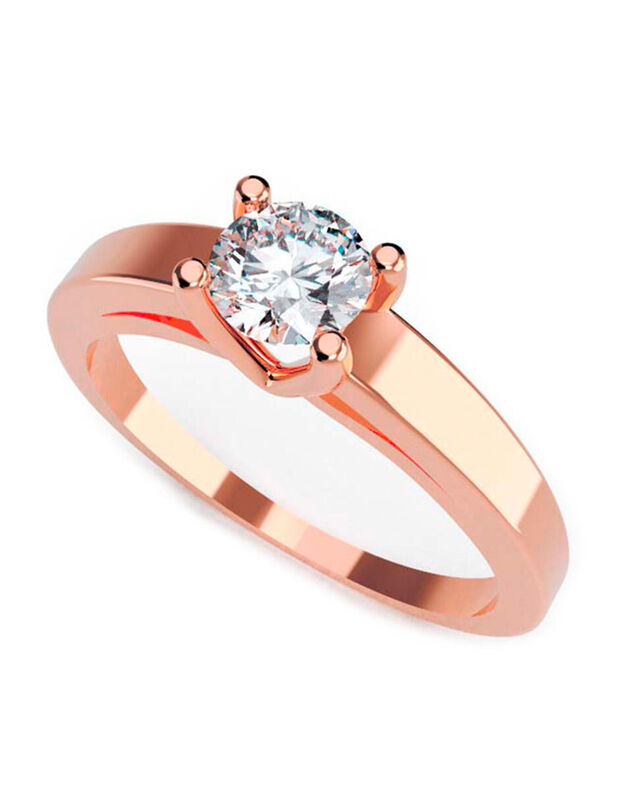 Anillo de Compromiso de 14K con Diamante de Lab... image number null