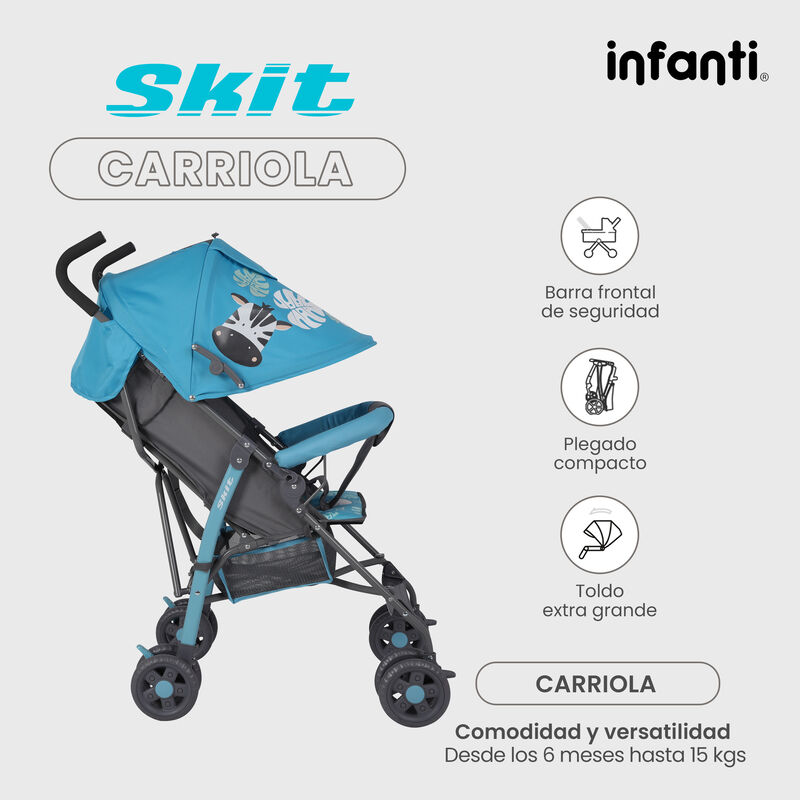 Carriola de Bast&oacute;n Skit Safari Azul image number null