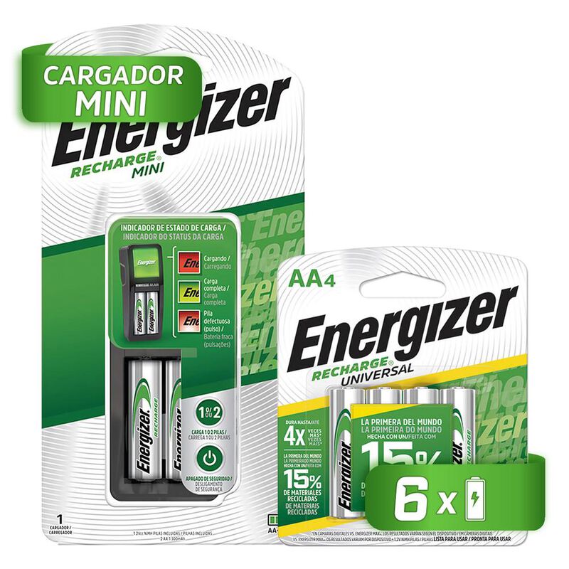 Cargador De Pilas Energizer Mini + 4 Pilas Reca... image number null