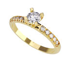 Anillo de Compromiso de 14K con Diamante de Laboratorio 0.20 CT F VS1 Talla 9.5 ORO AMARILLO 14K &ndash; / M397-20-14Y-LG-95