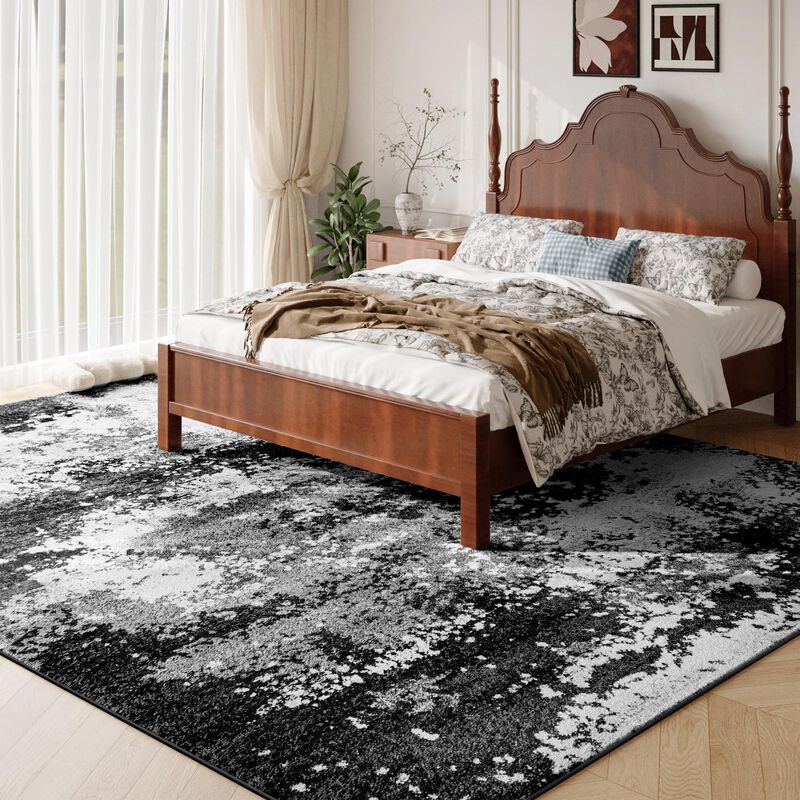 Alfombra Acapet Negra Lavable 183x274 cm Abstra... image number null