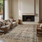 Alfombra De &Aacute;rea Rugxara 152x229 Cm Marr&oacute;n Lavable Vintage