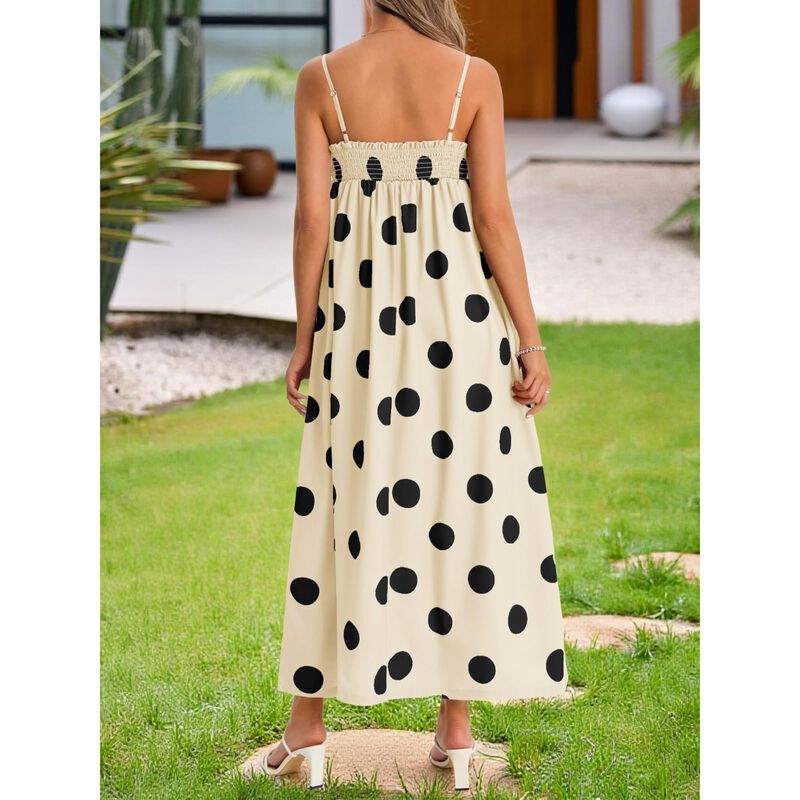 Vestido Maxi Wenrine Lunares Tirantes Finos image number null