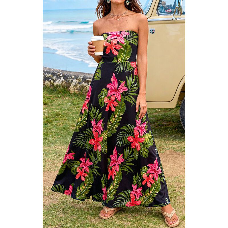 Vestido Prettygarden Maxi Floral Sin Tirantes L... image number null