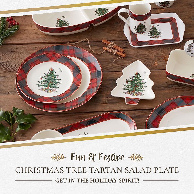 Plato De Ensalada Spode &Aacute;rbol De Navidad 20cm -... image number null