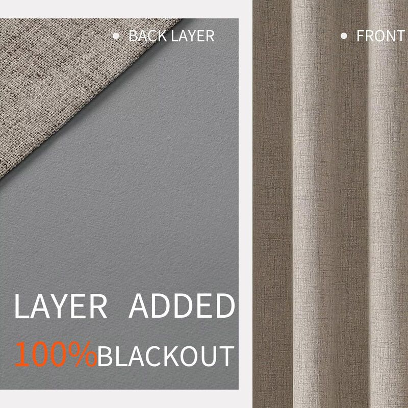 Cortinas Joydeco 2 Paneles 265x274cm Imitaci&oacute;n ... image number null
